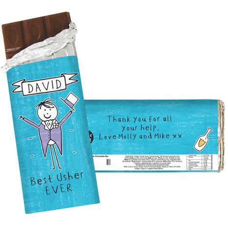 Personalised Purple Ronnie Male Wedding 100g Milk Chocolate Bar £6.99